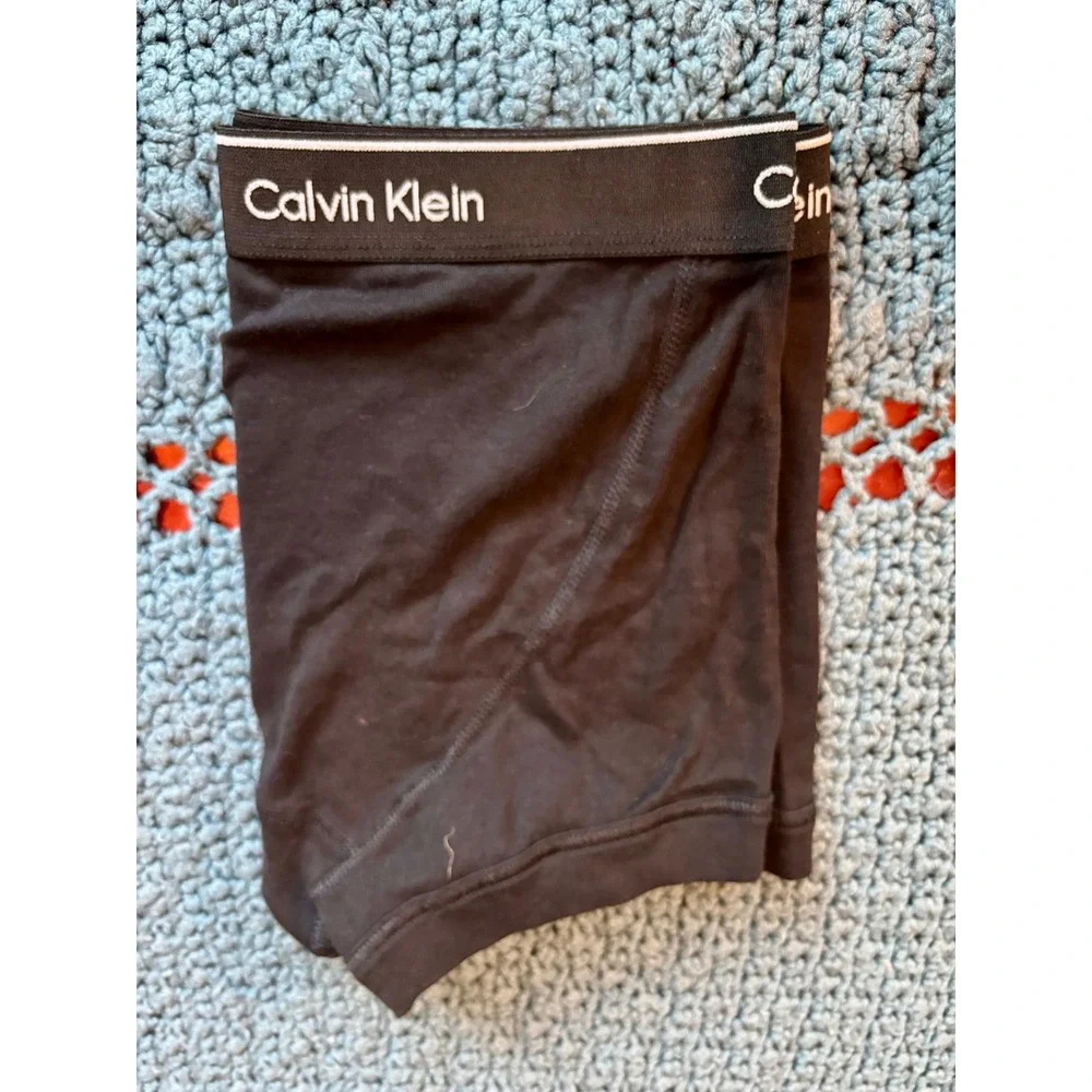 Calvin Klein Mens Cotton Stretch Boxer Briefs 4-Pack Black XL NB1897